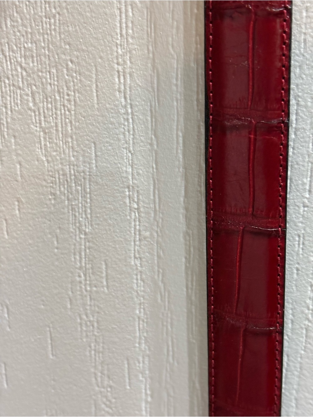 Reversible Brighton Red or Black Leather Belt with Silver  Accents - Picture 6 of 11